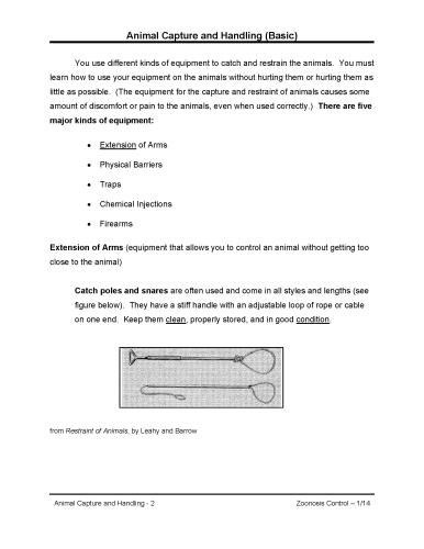 Before redesign: training manual page describing capture equipment with minimal formatting and small diagram.
