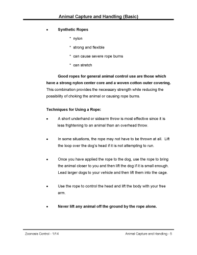 Before redesign: training manual page on rope types and techniques, plain black-and-white layout.